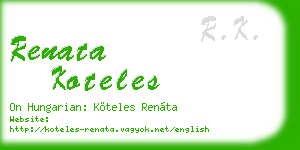 renata koteles business card