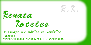 renata koteles business card